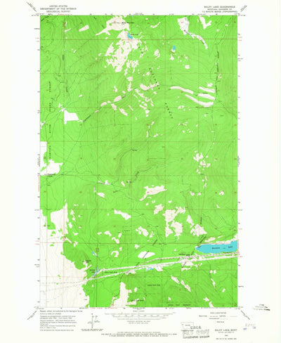 United States Geological Survey Baldy Lake, MT (1964, 24000-Scale) digital map
