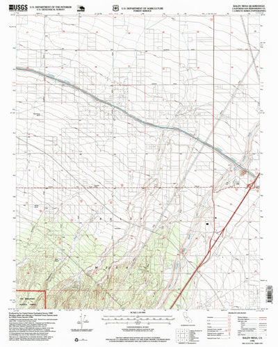 United States Geological Survey Baldy Mesa, CA (1996, 24000-Scale) digital map