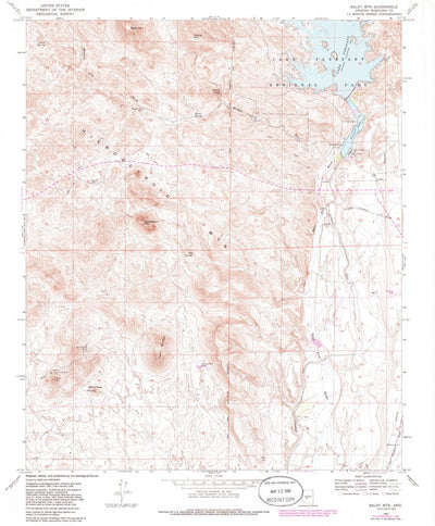 United States Geological Survey Baldy Mountain, AZ (1964, 24000-Scale) digital map