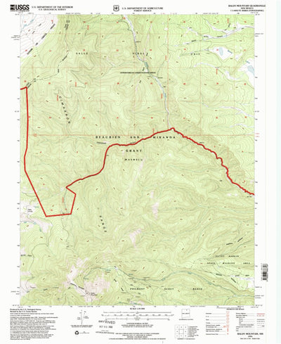 United States Geological Survey Baldy Mountain, NM (1995, 24000-Scale) digital map
