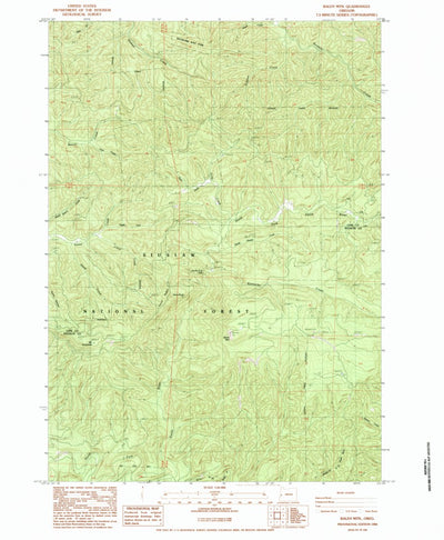 United States Geological Survey Baldy Mountain, OR (1984, 24000-Scale) digital map