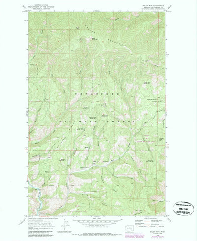 United States Geological Survey Baldy Mountain, WA (1968, 24000-Scale) digital map