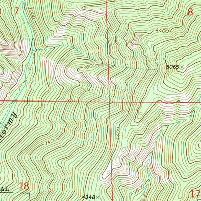 United States Geological Survey Baldy Mountain, WA (1968, 24000-Scale) digital map