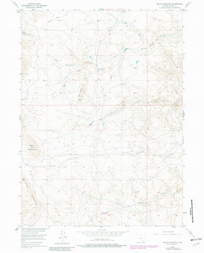 United States Geological Survey Baldy Mountain, WY (1955, 24000-Scale) digital map