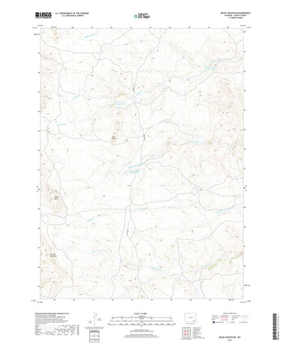 United States Geological Survey Baldy Mountain, WY (2017, 24000-Scale) digital map