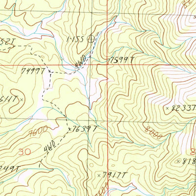United States Geological Survey Baldy Peak, NV (1986, 24000-Scale) digital map