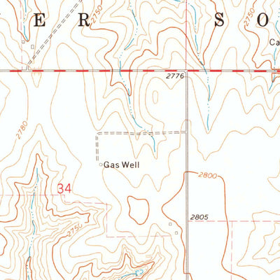 United States Geological Survey Balko NE, OK (1973, 24000-Scale) digital map