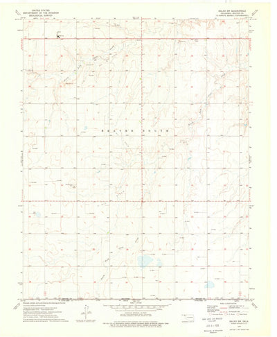 United States Geological Survey Balko SW, OK (1973, 24000-Scale) digital map