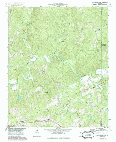 United States Geological Survey Ball Ground East, GA (1973, 24000-Scale) digital map