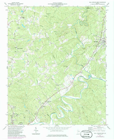 United States Geological Survey Ball Ground West, GA (1973, 24000-Scale) digital map