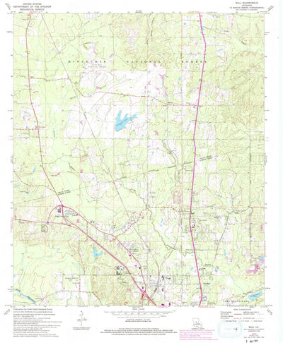 United States Geological Survey Ball, LA (1972, 24000-Scale) digital map