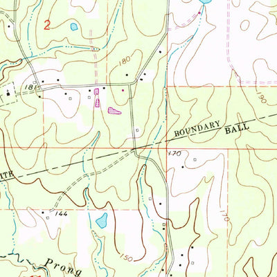 United States Geological Survey Ball, LA (1972, 24000-Scale) digital map