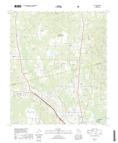 United States Geological Survey Ball, LA (2020, 24000-Scale) digital map
