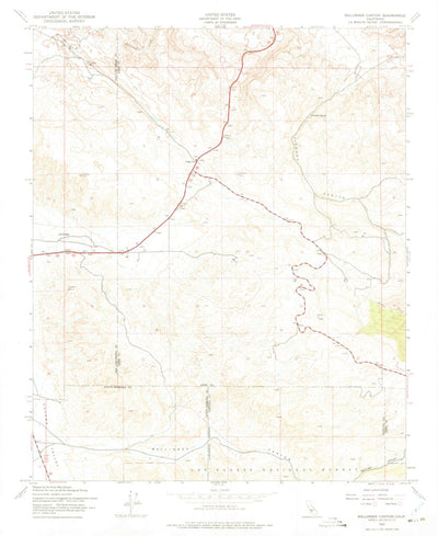 United States Geological Survey Ballinger Canyon, CA (1943, 24000-Scale) digital map