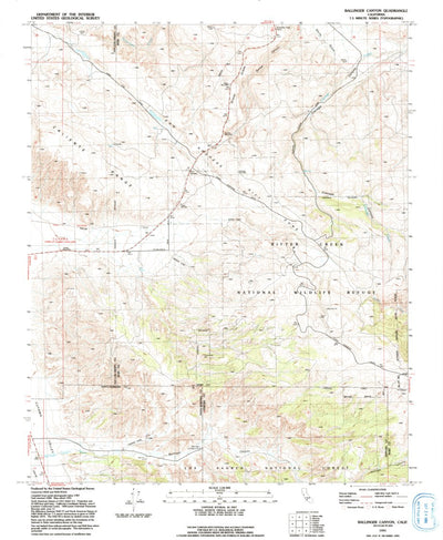 United States Geological Survey Ballinger Canyon, CA (1991, 24000-Scale) digital map