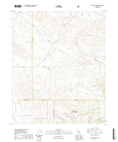 United States Geological Survey Ballinger Canyon, CA (2022, 24000-Scale) digital map