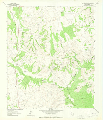 United States Geological Survey Ballinger Ranch, TX (1963, 24000-Scale) digital map