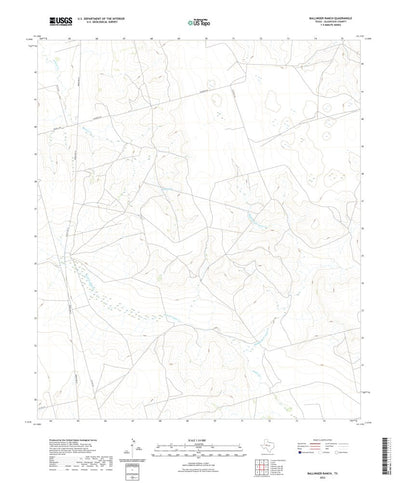 United States Geological Survey Ballinger Ranch, TX (2022, 24000-Scale) digital map