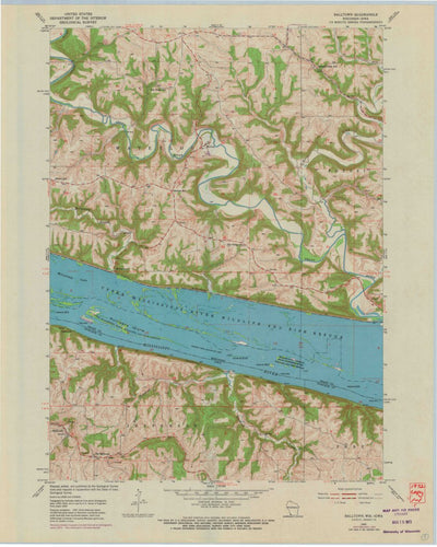 United States Geological Survey Balltown, IA-WI (1955, 24000-Scale) digital map