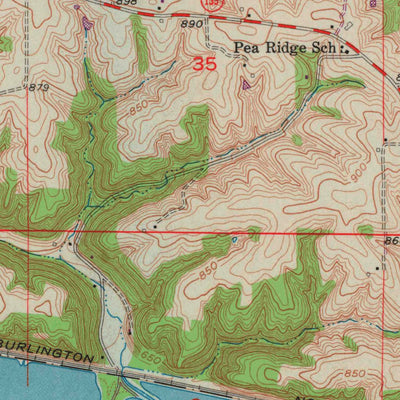 United States Geological Survey Balltown, IA-WI (1955, 24000-Scale) digital map