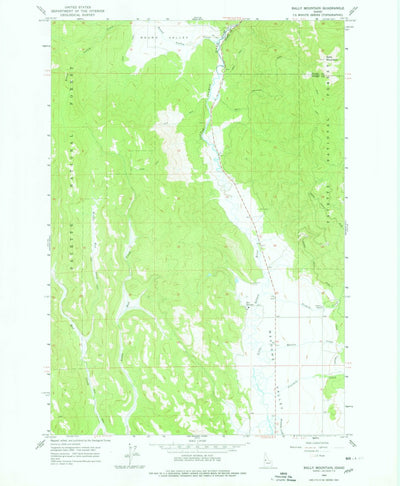 United States Geological Survey Bally Mountain, ID (1963, 24000-Scale) digital map