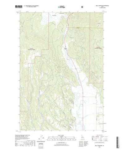 United States Geological Survey Bally Mountain, ID (2020, 24000-Scale) digital map