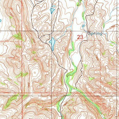 United States Geological Survey Bally Mountain, OK (1991, 24000-Scale) digital map