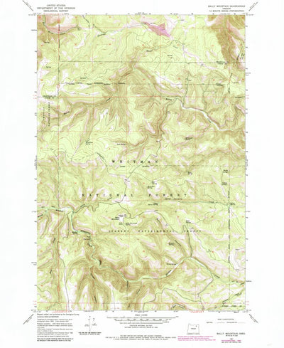 United States Geological Survey Bally Mountain, OR (1967, 24000-Scale) digital map