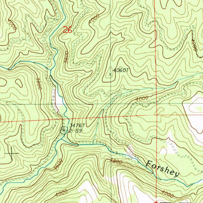 United States Geological Survey Balm Creek Reservoir, OR (1988, 24000-Scale) digital map