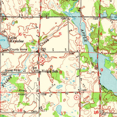 United States Geological Survey Balsam Lake, WI (1950, 62500-Scale) digital map