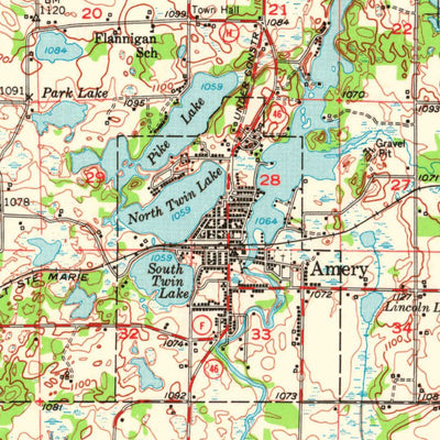 United States Geological Survey Balsam Lake, WI (1950, 62500-Scale) digital map