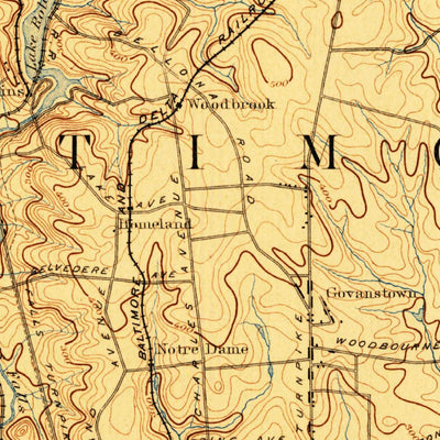 United States Geological Survey Baltimore, MD (1894, 62500-Scale) digital map