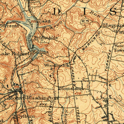 United States Geological Survey Baltimore, MD (1904, 62500-Scale) digital map