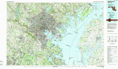 United States Geological Survey Baltimore, MD (1984, 100000-Scale) digital map