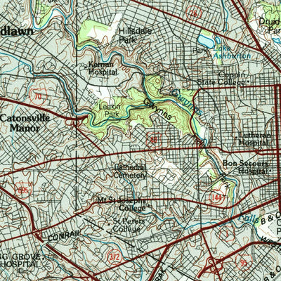 United States Geological Survey Baltimore, MD (1984, 100000-Scale) digital map