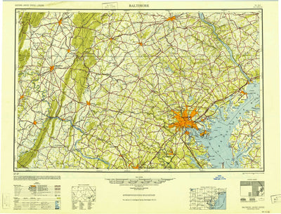 United States Geological Survey Baltimore, MD-PA-VA-WV (1948, 250000-Scale) digital map