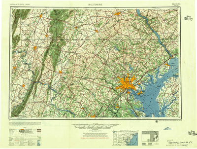 United States Geological Survey Baltimore, MD-PA-VA-WV (1956, 250000-Scale) digital map