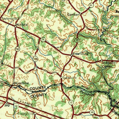 United States Geological Survey Baltimore, MD-PA-VA-WV (1956, 250000-Scale) digital map