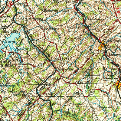 United States Geological Survey Baltimore, MD-PA-VA-WV (1957, 250000-Scale) digital map