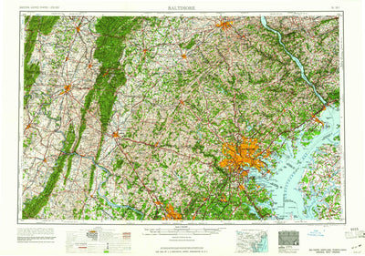 United States Geological Survey Baltimore, MD-PA-VA-WV (1961, 250000-Scale) digital map