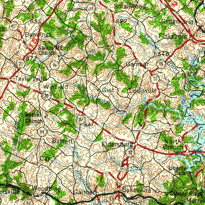 United States Geological Survey Baltimore, MD-PA-VA-WV (1961, 250000-Scale) digital map