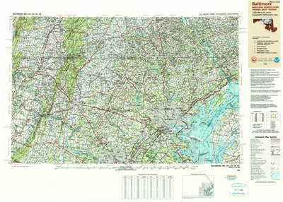United States Geological Survey Baltimore, MD-PA-VA-WV (1989, 250000-Scale) digital map