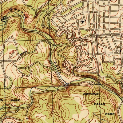 United States Geological Survey Baltimore West, MD (1944, 31680-Scale) digital map