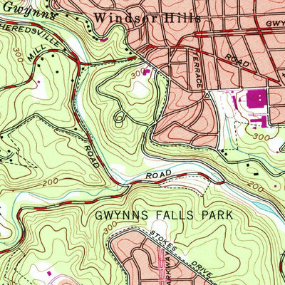 United States Geological Survey Baltimore West, MD (1953, 24000-Scale) digital map