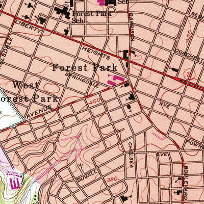 United States Geological Survey Baltimore West, MD (1953, 24000-Scale) digital map