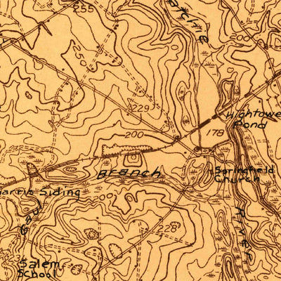 United States Geological Survey Bamberg, SC (1919, 48000-Scale) digital map