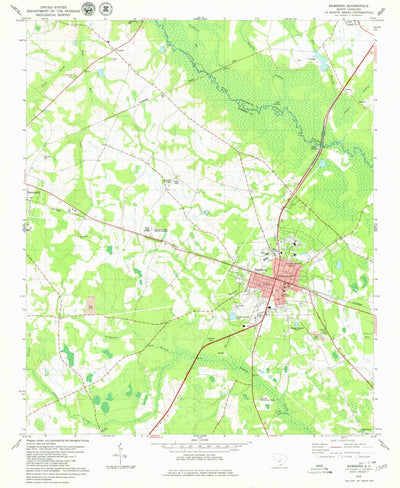 United States Geological Survey Bamberg, SC (1979, 24000-Scale) digital map