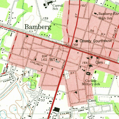 United States Geological Survey Bamberg, SC (1979, 24000-Scale) digital map