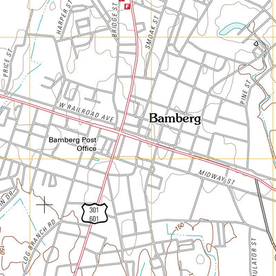 United States Geological Survey Bamberg, SC (2011, 24000-Scale) digital map