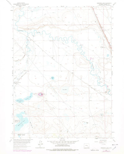 United States Geological Survey Bamforth Lake, WY (1963, 24000-Scale) digital map
